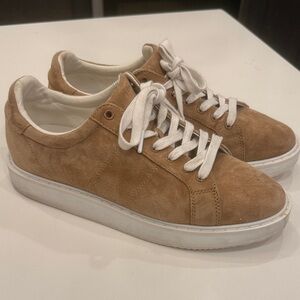 Ralph Lauren Angelina Brown Suede Sneakers